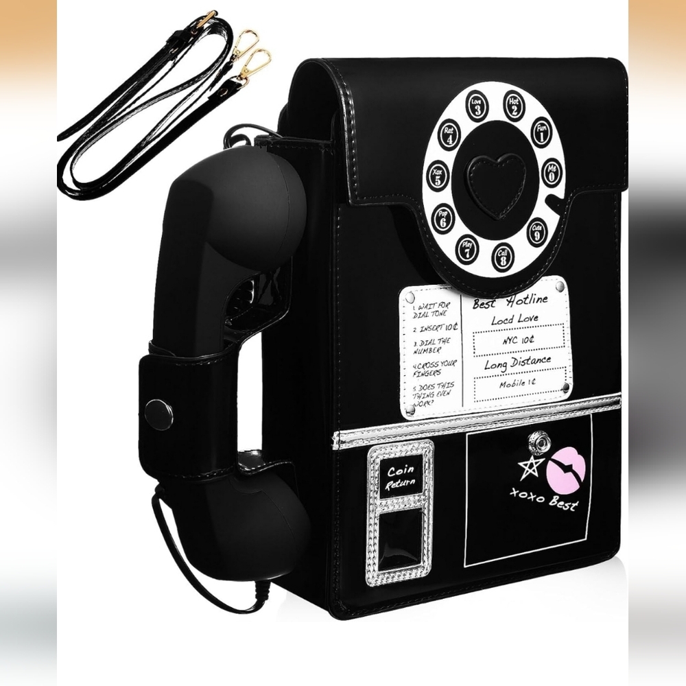 Black Retro Telephone Handbag And Phat Farm Backpack Both Included